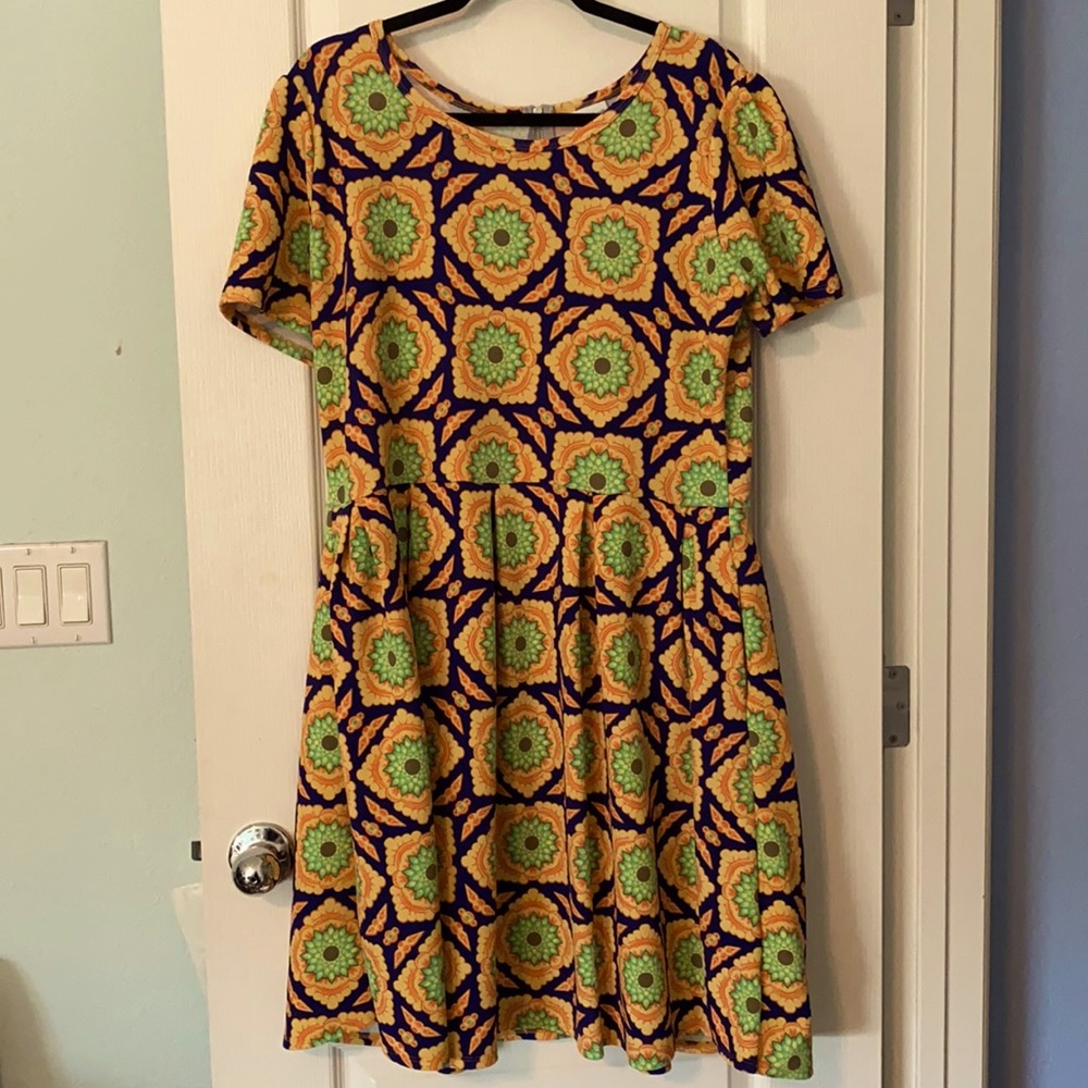 LuLaRoe a-line dress with pockets EUC 3XL